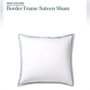 NEW Serena & Lily Border Frame Euro size shams (2, Sky color)